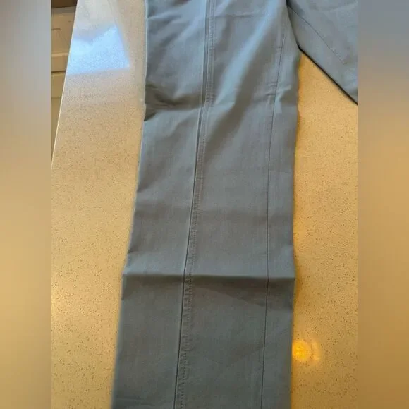 Tory Burch Women's Blue Slit Hem Cotton Blend Pants size 4 - Picture 7 of 15